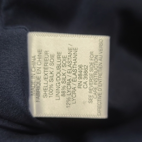 THEYSKENS' THEORY' Silk Midnight Blue Mini Dress Size US 6 EUR 40 - Picture 3 of 16